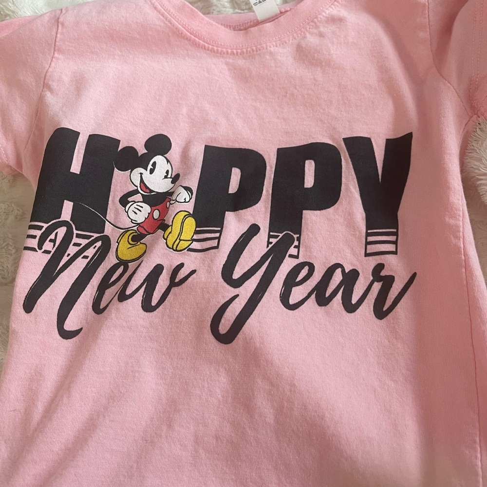 Disney Pink Happy New Year T-Shirt - Picture 2 of 7